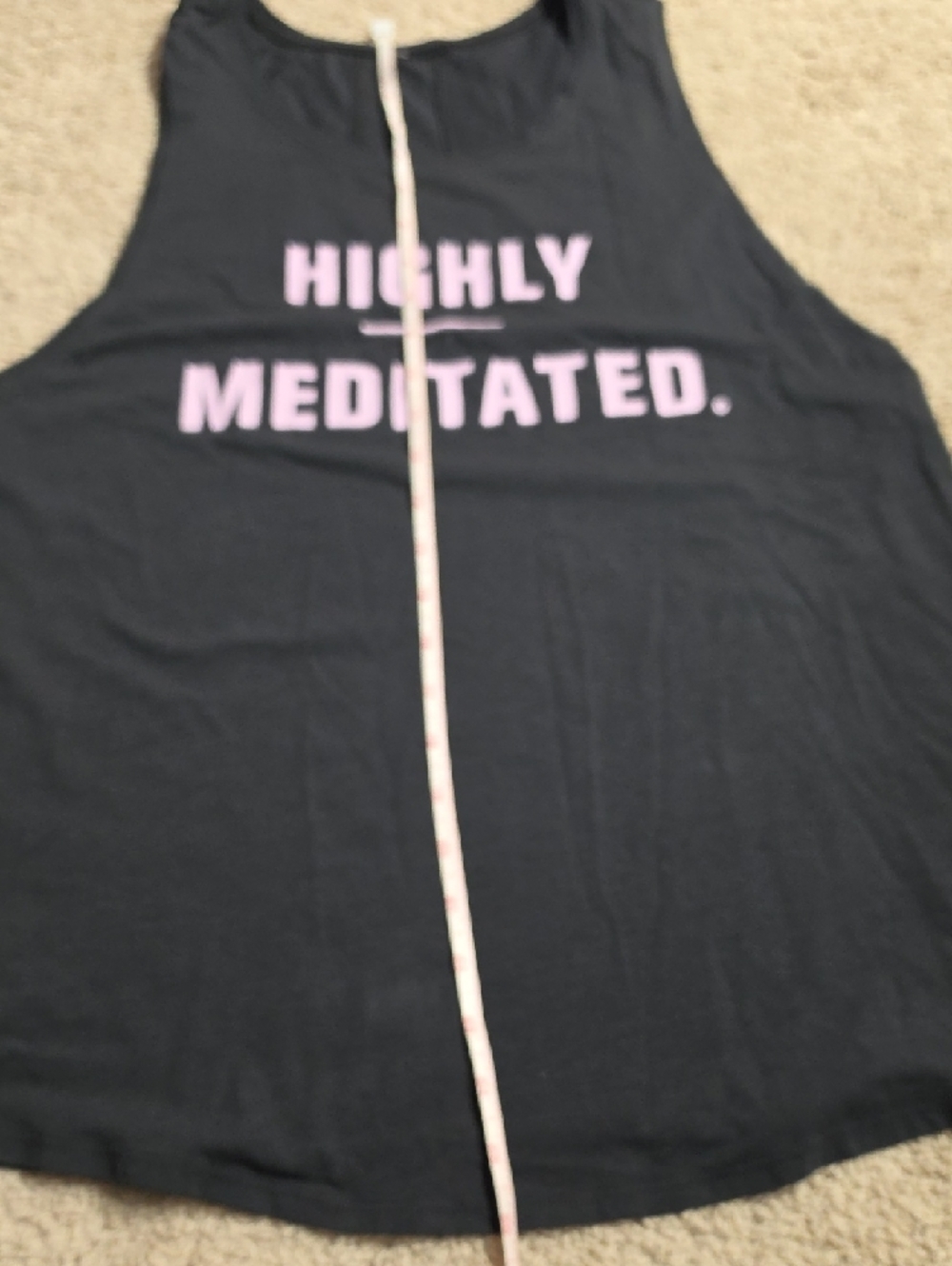 lululemon athletica Black Tank with "HIGHLY MEDITATED" Graphic - Picture 7 of 7